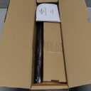 Double Curtain Rod, Black Dual Curatin Rod for Windows 36 to 72 Inches, 1" Adjustable Heavy Duty Window Treatment Rods with Modern End Cap Finial, Decorative Spliced Metal Drapery Rods