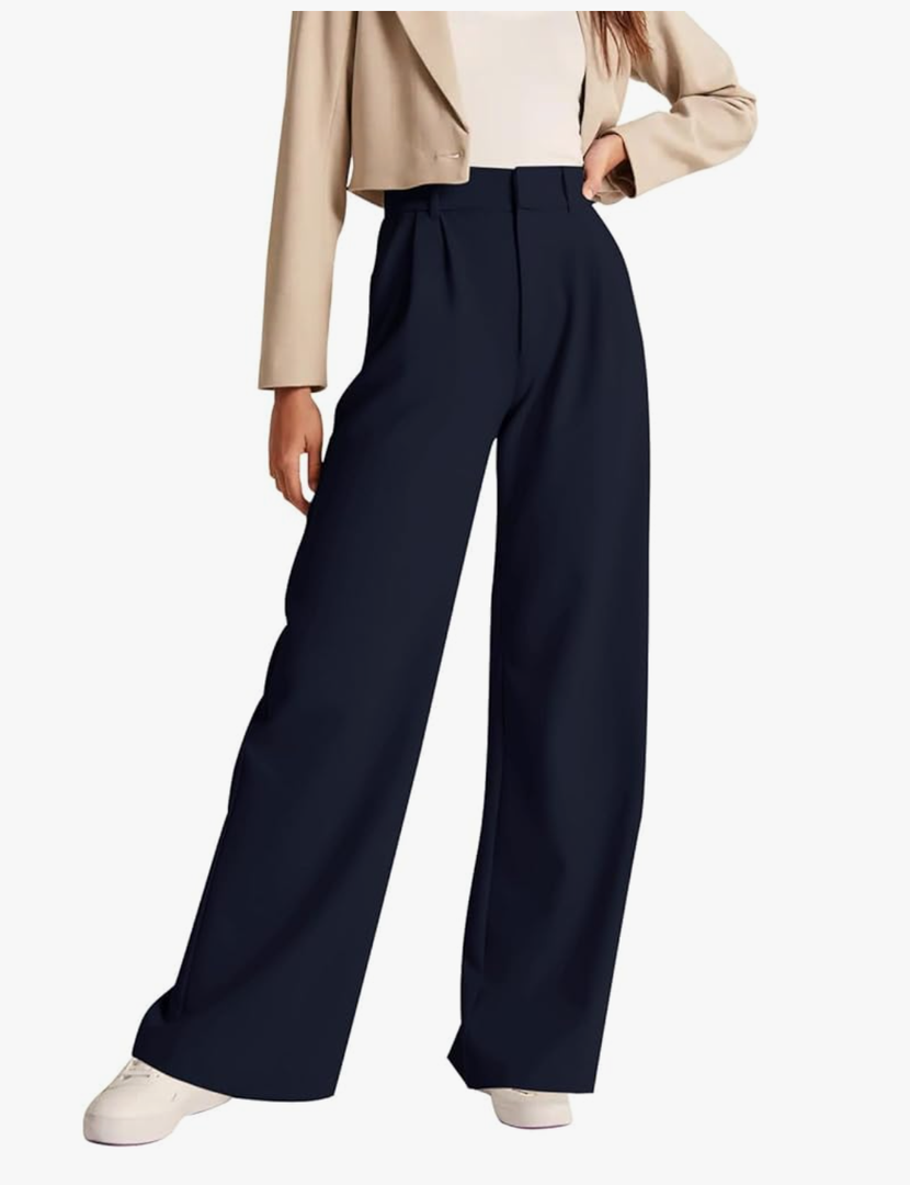 NIMIN High Waisted Work Pants for Women Business Casual Outfits 2025 Office Dress Pants Trousers with Pockets XS