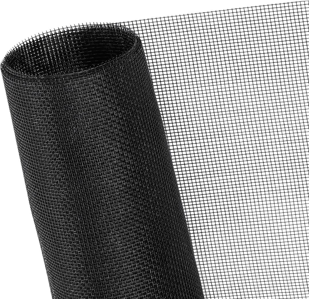 48"x102" Window Screen Mesh, Fiberglass Window Screen, Screen Door Mesh, Windows Screens and Screen Door Replacement, Patio Screen Mesh- Black