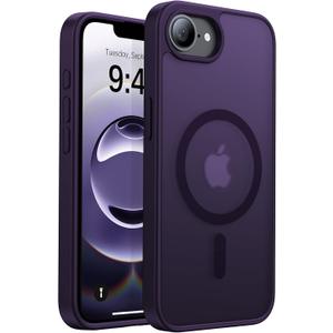 Magnetic Shockproof for iPhone 16 Case 2025[Compatible with MagSafe][Military-Grade Protection]Anti-Yellowing,Anti-Scratch Matte Back Protective Phone Case for iPhone 16  6.1",Purple