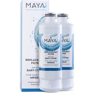 MAYA DA97-17376B Water Filter Replacement, Compatible with: Samsung HAF-QIN, RF23M8070SR, HAF-QIN/EXP, DA97-08006C, 2 Pack