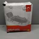 QPAU 2-Person Inflatable Snow Sled with Premium Canvas Cover, Heavy Duty Sled with Backrest & Reinforced Handles, Snow Tubes for Kids & Adults, Winter Inflatable Toys (Red)