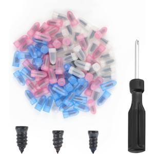 Pack of 90 Tire Repair Kit with Plugs,Self-Service Tire Repair Plugs with Screwdriver for Tire Puncture Repair,3 Size Screw in Tire Plugs Flat Tire Repair Kit for Most Cars (3 Size 90PCS)