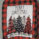 Horaldaily 4PCS Christmas Dining Chair Covers,Red Buffalo Plaid Trees Stretch Removable Washable Slipcover Chair Protector for Dining Room Home Decor