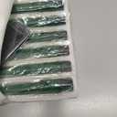 Eywamage Dark Green Flameless Taper Candles with Remote, Flickering Battery Operated LED Wax Candlesticks Set of 6