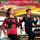 6lb/8lb/12lb/16lb/20Lb Weighted Vest Woman Men with Reflective Stripe, Chest Size Adjustable Strength Training Weight Vest for Walk Running Jogging (Black)