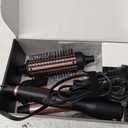 Automatic Rotating Curling Iron, 3 in 1 Thermal Brush Set 1-1 1/2 Inch, Auto Hair Curler with 3 Temps, 100 Million Ionic, Travel Dual Voltage Self Curling Wand for Beach Waves, Ceramic Coating (Rose Gold)