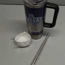 Tumbler 30oz Straight Skinny Portable Handle Car Cups With Anti slip Sleeve Straw Dust Cover, Sports Travel, Stainless Steel Insulated Gifts for Men Women Fans (Dallas)