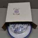 EI 60pcs Blue and White Floral Plastic Plates Fancy Blue Floral Disposable Heavy Duty,10.25inch Dinner Plate and 7.5inch Dessert Plate,Disposable Nice Plastic Plates for Party,Wedding(Value,Elegant )