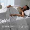 Breescape Cooling Comforter King Size - BlendTek Q-Max>0.46 Tech, Breathable Blanket for Hot Sleepers & Night Sweats Relief, Premium Lightweight Summer Bedding, 106x96 Inches, Misty Gray