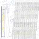 150 Pcs Bubble Wands Bulk for Wedding Party Mini Heart Wand with Bubble Solution for Wedding Bridal Showers Valentine Anniversary Graduation Birthday Supplies (White, Happy Ever After)