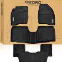 OEDRO Floor Mats Fit for 2015-2019 Ford Explorer Without 2nd Row Center Console, TPE All Weather Car Mats Accessories Includes 1st 2nd and 3rd Row Full Set Liners