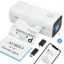 AOBIO Thermal Shipping Label Printer - 4x6 Label Printer for Small Business - Desktop Barcode Printer