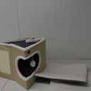 Cat Bed for Indoor Cats Cube House, Covered Cat Cave Beds & Furniture with Scratch Pad and Hideaway Tent, Cute Modern Cat Condo for Multi Small Pet Large Kitten Kitty, Khaki (16.5"D x 16.5"W x 13"H, khaki)