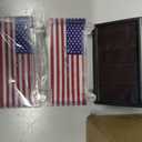 American Flag Decorations Solar Fence Lights, 6 Pack UAS Flag Solar Lights Outdoor for Fence with RGB & Warm White Mode, Waterproof Deck Fence Lights Solar Powered for Patriotic Decor