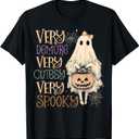 Very Demure Very Cutesy Very Spooky Funny Halloween Ghost T-Shirt, S