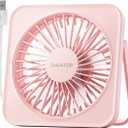 Gaiatop USB Desk Fan, 5 Inch Small Portable Table Desktop Fans with Strong Wind Ultra Quiet 3 Speeds and 180 Tilt Folding, Mini Personal Cooling Essentials For Office Home Bedroom Dorm Kitchen Pink