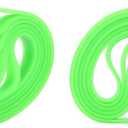 12Pcs Silicone Wristband Bracelet Blank Sports Wristbands Rubber Personalized Custom Wrist Bracelets (Light Green)