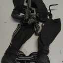 Waterproof Dog Boots for Small/Medium Dogs -Dog Paw Protectors Dog Suspender Boots Anti-Slip Pet Shoes for Outdoor Walking, Reflective Stay-On,Dirt-Proof Comfortable Booties (Black, Small), Size 4