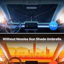 [Upgraded] Nmoiss Windshield Sun Shade Umbrella - [Vinyl Coating Heat Shield] Protect Car from Sun Rays & Heat Damage Keep Cool and Protect Interior, Spring Structure Edge Medium 56" L x 31" W