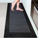 Machine Washable Kitchen Rug 24" x 70", Non-Slip Kitchen Mat for Floor, Absorbent Entrance Runner Rug for Bedroom, Hallway, Bathroom, Door (Roll Packing)