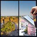 One Way Privacy Window Film,Premium PET Material,Daytime Reflective Heat Control Anti UV Door Sticker,Window Tint for Home Office Living Room,Moon Silver,31.5 Inch x 16.4 Feet, Pack of 2