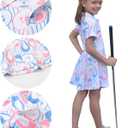 Girls' Active Sport Dress Short Sleeve Performance Golf and Tennis Dress Summer Casual Athletic Outfit for Kids 3-4 Yr Old