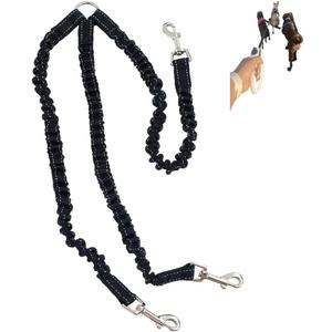 Triple 3 Way Dog Leash Extender Couple No Pull Tangle Free Elastic Trio Bungee Cord Stretchy Heavy Duty Nylon Lead for Small Puppy Pups Muti Dogs Walking Training