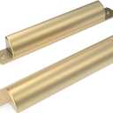 Asidrama 10 Pack 5 Inch(128mm) Brushed Brass Kitchen Cabinet Handles, Gold Cabinet Cup Pulls Kitchen Cabinet Hardware for Cupboard Drawer Pulls (5" Hole Center)