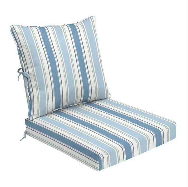 Arden earthFIBER Outdoor Deep Seat Cushion Set, 24 x 24, Rain-Proof, Fade Resistant, Deep Seat Bottom and Back Cushion for Chair, Sofa Sandbar Taupe Texture (1 Pack)