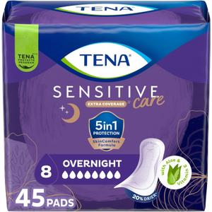 TENA Intimates Overnight Pad, 45 Count