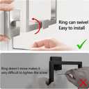 CHJgroup Bathroom Hand Towel Holder, Square 180 Swivel Towel Rings for Bathroom Wall Stainless Steel Heavy Duty, Brushed Nickel