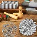 Decoy Crimp Swivel Snap PVC Decoy Cord Line Set, 60 Pcs Aluminum Crimps for Duck Goose 30 Pcs Snap Swivels Ball Bearing Fishing Swivels for Freshwater Fishing Hunting Trap (Silver)