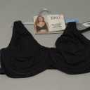 Bali Womens Underwire Bra, Cotton Collection 2-ply Underwire Bra, Moisture-Wicking, Full Coverage, Convertible Straps Size 34 C, Black
