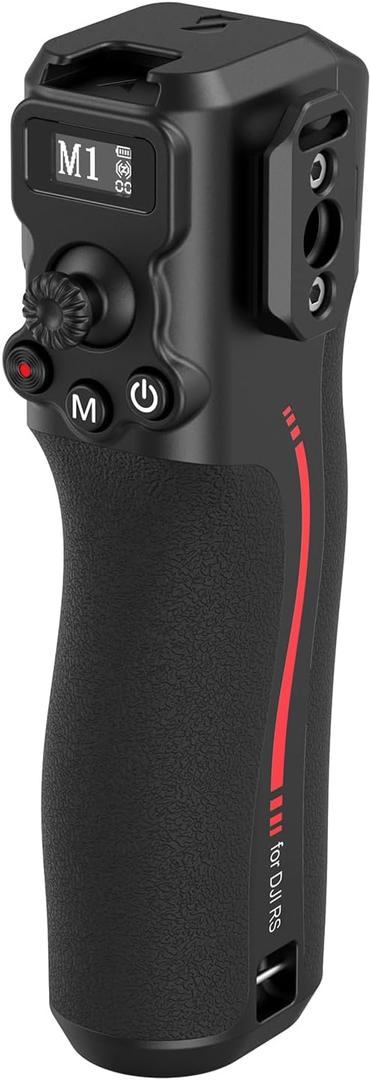 SMALLRIG Handle with Follow Focus for DJI RS 2 / RS 3 Pro/RS 4 / RS 4 Pro/RS 5 Gimbal Stabilizer, Handle with 1/4"-20 locating Holes and a Cold Shoe Mount, Max Load 4.4lb