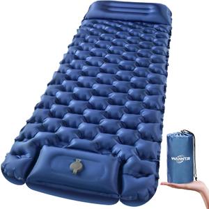 WANNTS Sleeping Pad, Ultralight Inflatable Sleeping Pad for Camping, Built-in Pump, Ultimate for Hiking - Airpad, Carry Bag,-Compact & Lightweight Camping pad(Blue) WANNTS Sleeping Pad, Ultralight Inflatable Sleeping Pad for Camping, Built-in Pump, Ultimate for Hiking - Airpad, Carry Bag,-Compact & Lightweight Camping pad(Blue)