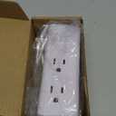 USB Multi Plug Outlet Extender - YISHU Surge Protector with Rotating Plug, 6 AC Plug Extender with 3 USB Ports, 3-Sided Swivel Power Strip Best Ideal Stocking Stuffers for Adults (White)