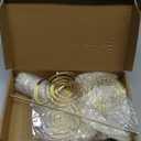 Therwen 20 Pcs Metal Table Numbers 1-20 Table Numbers for Wedding Reception 12 Inch Stainless Steel Party Desk Figure with Sturdy Holder Base for Banquet Wedding Party Event Catering(Gold)