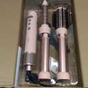 Rotating Hair Dryer Blow Brush, Multi Hot Air Styler Wrap, 105,000 RPM High-Speed Volumizing Spinning Blow Dryer Brush with Auto Curlers, Dry & Smooth & Curl & Volumize All in One (Pink)