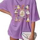 Women Graphic Shirts Magical T Shirt Vacation Holiday Short Sleeve Top Graphic Size XL