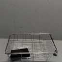 JASIWAY Dish Drying Rack in Sink, Expandable Stainless Steel Dish Drainers for Kitchen Counter, Dish Dryer Rack for Inside Sink, Over The Sink Dish Racks with Utensil Holder, Silver