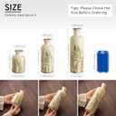 Ceramic Vase Set of 3, Vintage Green Floral Beige Vases, Rustic Chinoiserie Decorative Vases for Home Decor, Living Room, Kitchen, Wedding Gifts, Shelf Decor, Farmhouse Ceramic Vases for Home Decor