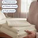 Twin Size 3 Piece Sheet Set - Comfy Breathable & Cooling Sheets - Hotel Luxury Bed Sheets for Women & Men - Deep Pockets, Easy-Fit, Extra Soft and Wrinkle Free Sheets - Wheat Oeko-Tex Bed Sheet Set