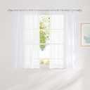 NICETOWN White Sheer Curtains 54 inches Long for Bathroom, Rod Pocket Lightweight Drapes Voile Sheer Air & Breathable Window Treatments for Bedroom, W42 x L54, 2 Panels