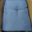 2 Pcs Outdoor Chaise Lounge Cushions with 3 Side Pocket 76x22x6 Inch Waterproof Long Deck Reclining Chair Cushions Fade Resistant Replacement Cushion for Furniture Lawn Pool (Blue Gray,Solid Color)