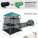 Extra Large catio Outdoor cat Enclosure,3-in-1 Cat Tower Tent with Tunnel/Pop Up Cube, Portable Catio,Cat Tent,Foldable Cat Enclosure for Indoor/Outdoor/Camping Weatherproof & Sunproof (Patented) 41.34"L x 41"W x 57"H