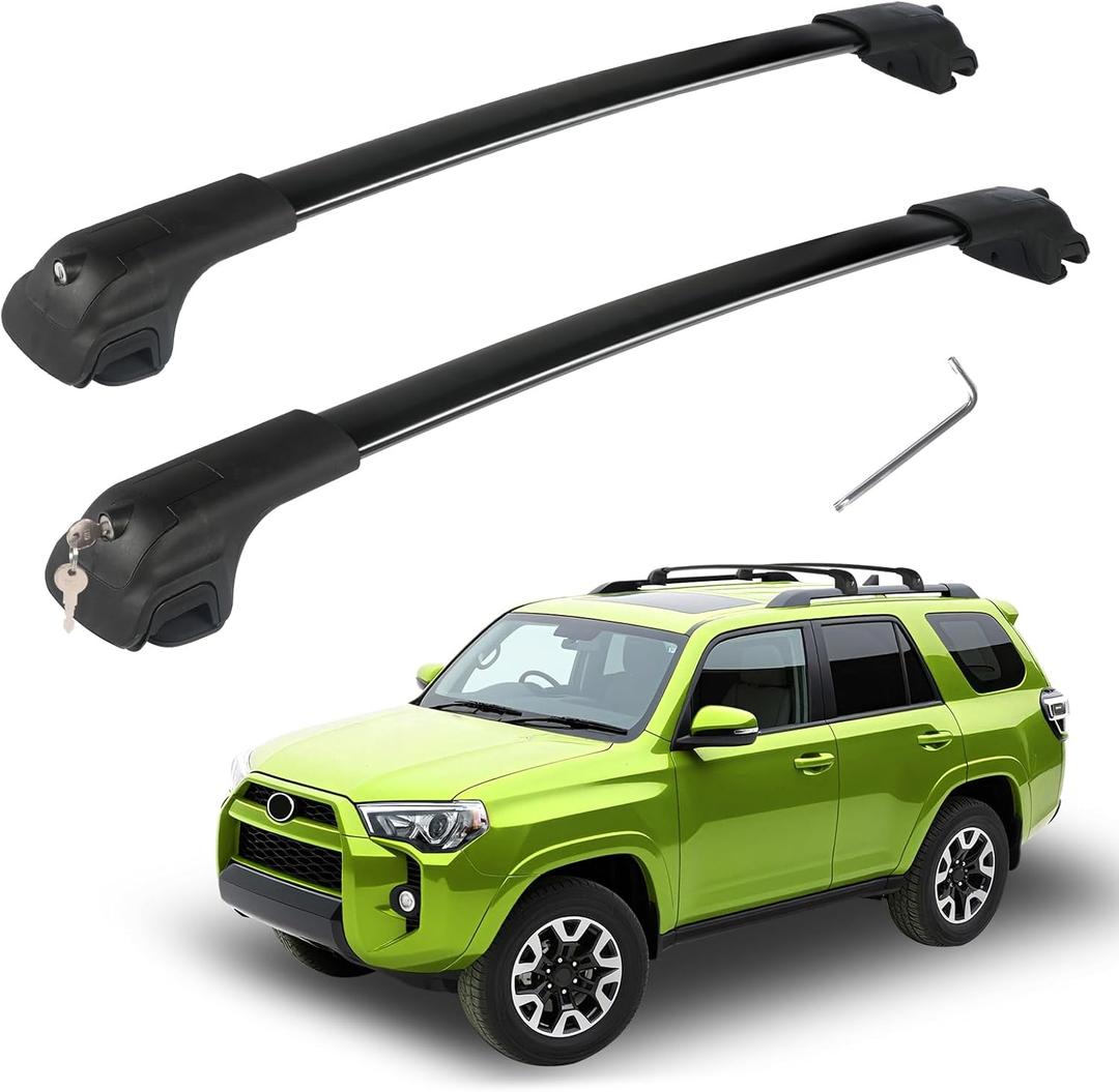 220lbs Roof Rack Cross Bars Compatible with Toyota 4Runner 2010-2024(NOT for 2025), Adjustable Aluminum Heavy Duty Lockable Crossbars for Rooftop Cargo Luggage