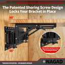 18 Inch E Track Folding Shelf Brackets 2 Pcs Black Heavy Duty Metal DIY E-Track Shelf Bracket Etrack Accessories for Collapsible Workbench Table Shelves Hinge in Enclosed Trailer, Truck and Garage