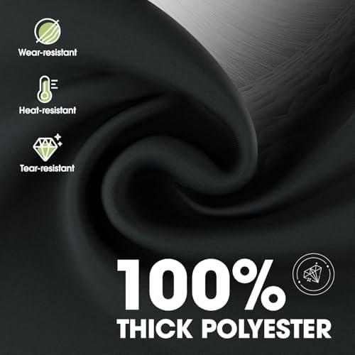 Pureegg Table Cloth - Polyester Table Cloth for Rectangle Table, 60''x84'' Tablecloth, Decorative Tablecloths for Parties, Dinings, Picnics, Washable & Ironable, Black, 2 Pack
