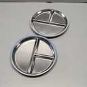 Stainless Steel Toddler Plate with Suction, 9 Divided Plates with Removable Silicone Sleeves for Kids, Non Toxic & BPA Free | Non Slip | Unbreakable Baby Snack Dishes Set of 2, Blue & Gray